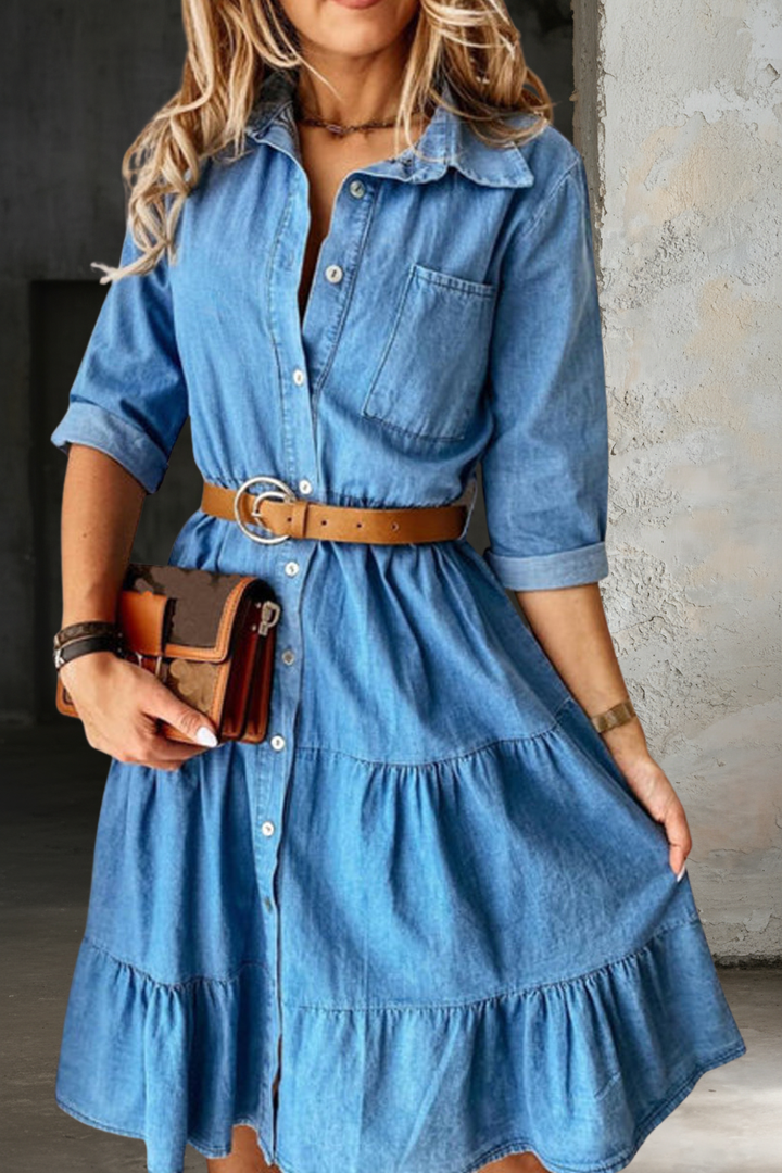 Barbara | Vestito in denim casual ed elegante