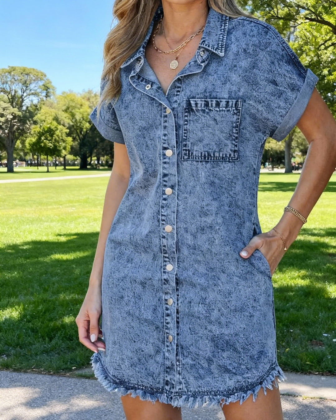 Kaelia | Vestito chemisier in denim