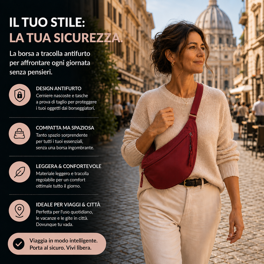 Rosa | Borsa a Spalla Bordeaux