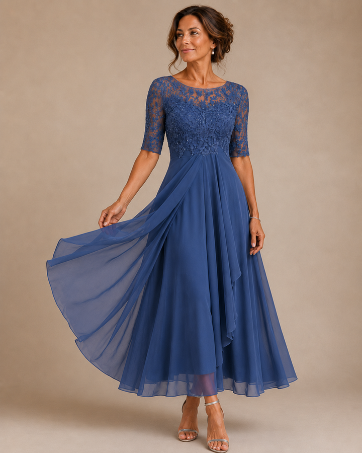 Bella| Abito in Pizzo e Chiffon