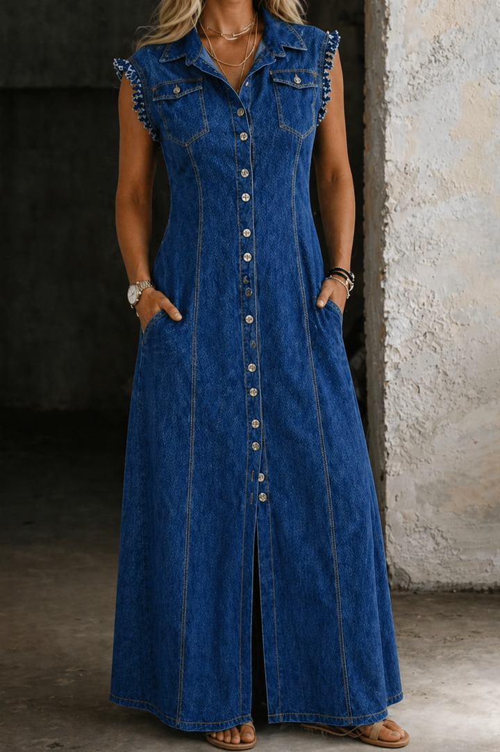 Liora | Vestito in denim taglia grande