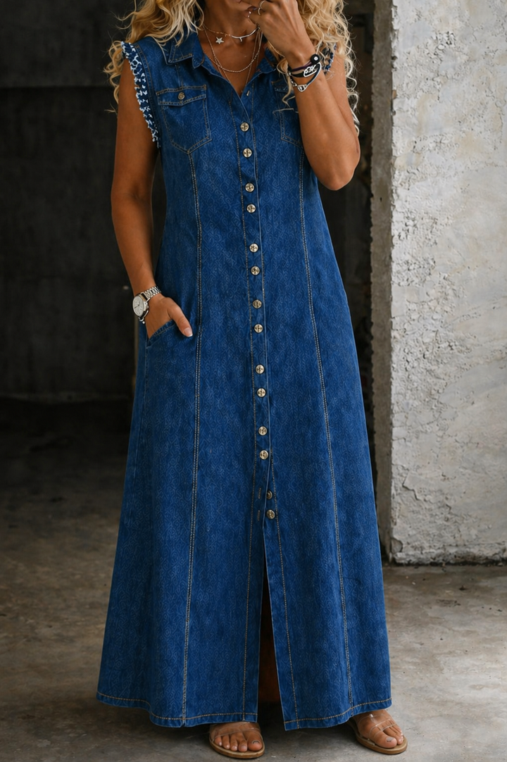Liora | Vestito in denim taglia grande