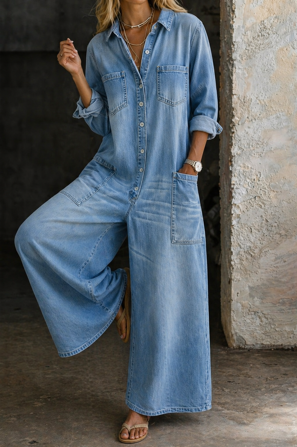 Vivienne | Tuta casual in denim